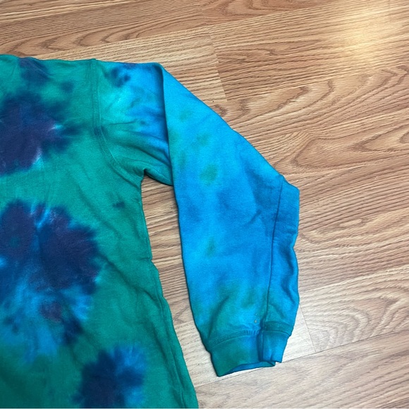 Vintage Silverwear Men’s Long Sleeve Shirt Baggy Tie Dye Medium Green AOP 90’s - Picture 3 of 5